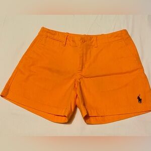Ralph Lauren Bright Orange Cotton Bermuda Shorts